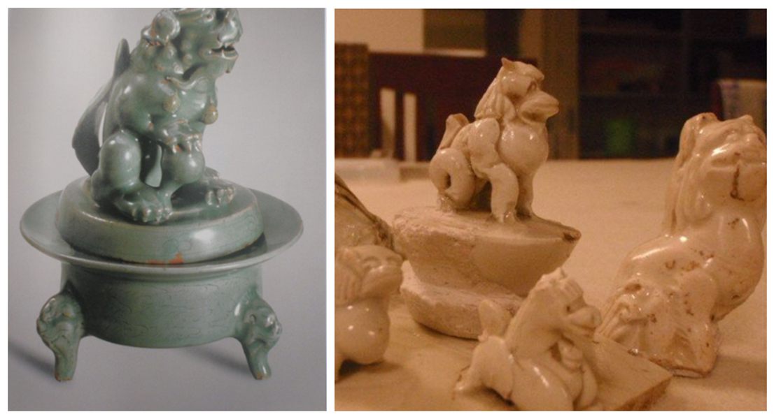 無論是器型，還是題材，定窯和高麗青瓷都能找到基本相同的器物