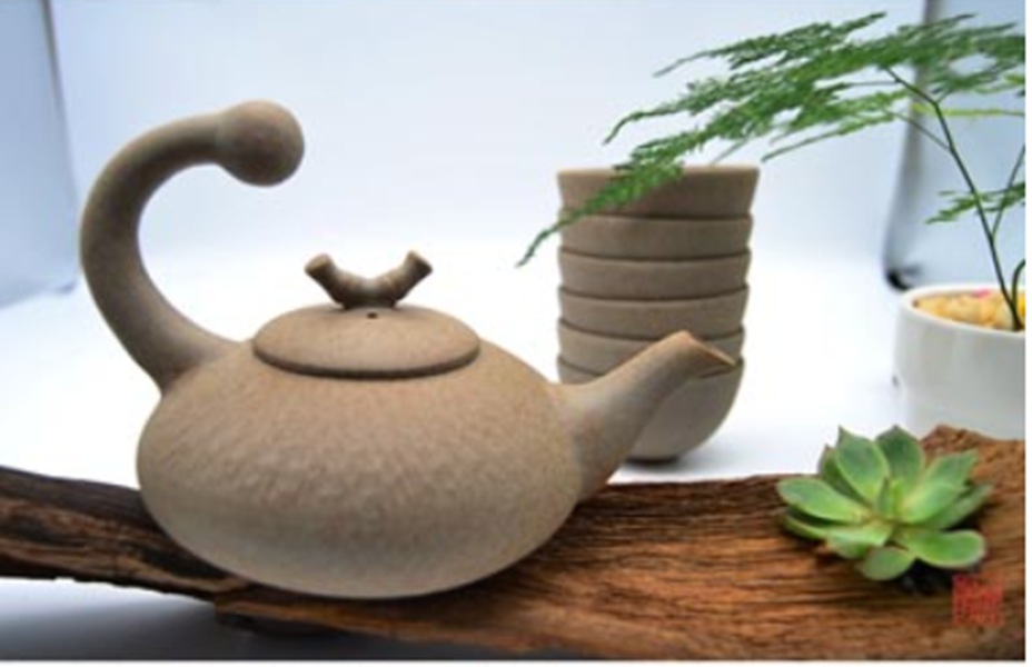 定瓷茶器：原礦粗瓷一枝獨(dú)秀套裝，精美跳刀紋裝飾，更顯與眾不同